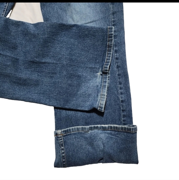 DKNY Denim Jeans Womens Sz 12R 32 X 32 Mid Rise Stretch Boot Cut Blue Made USA - Picture 3 of 9